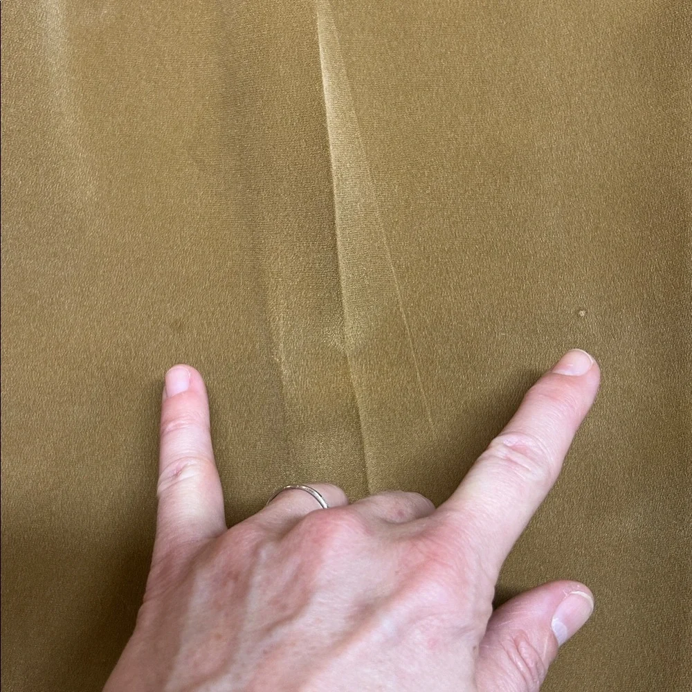 Josephine Chaus 100% Silk Camel Pants w/Stretchy Waistband | Size 8 - Picture 9 of 9